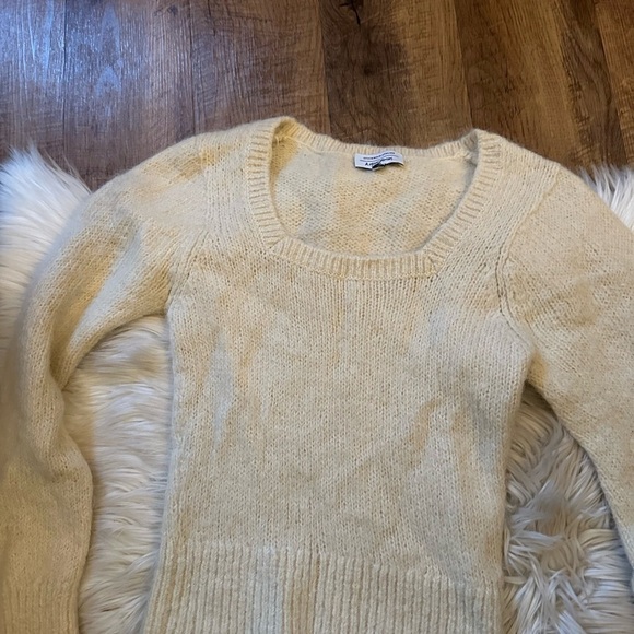 & OTHER STORIES Voluminous Sleeve Square Neck Sweater Top Alpaca And Wool Blend - Picture 5 of 7